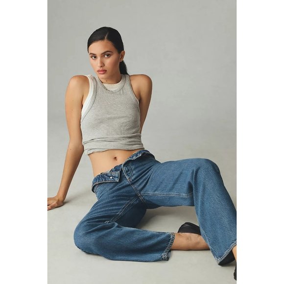 RELISTED RAG & BONE Logan Mid-Rise Featherweight Wide-Leg Jeans in Lily - NWT - Picture 4 of 11